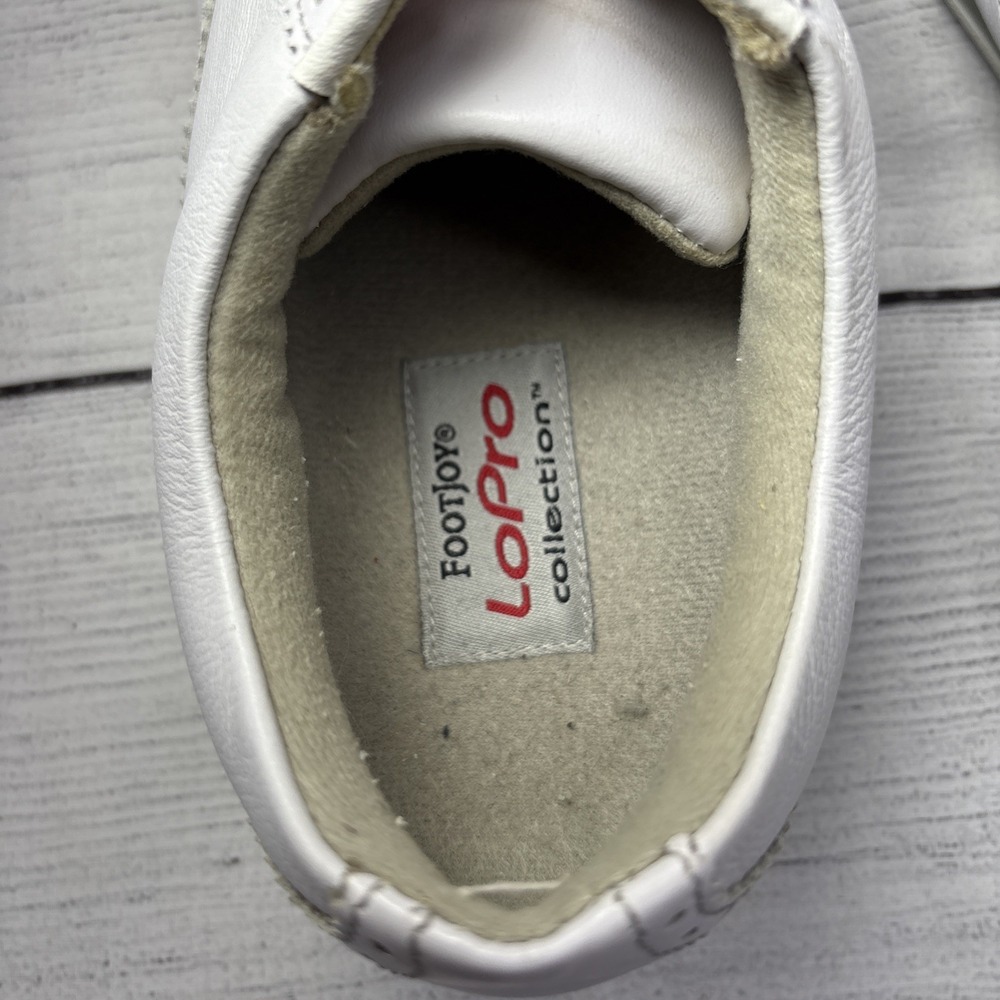 FootJoy LoPro Golf Shoes Comfort Wingtip White Leather Rainbow Laces Size 7.5M - Picture 3 of 8